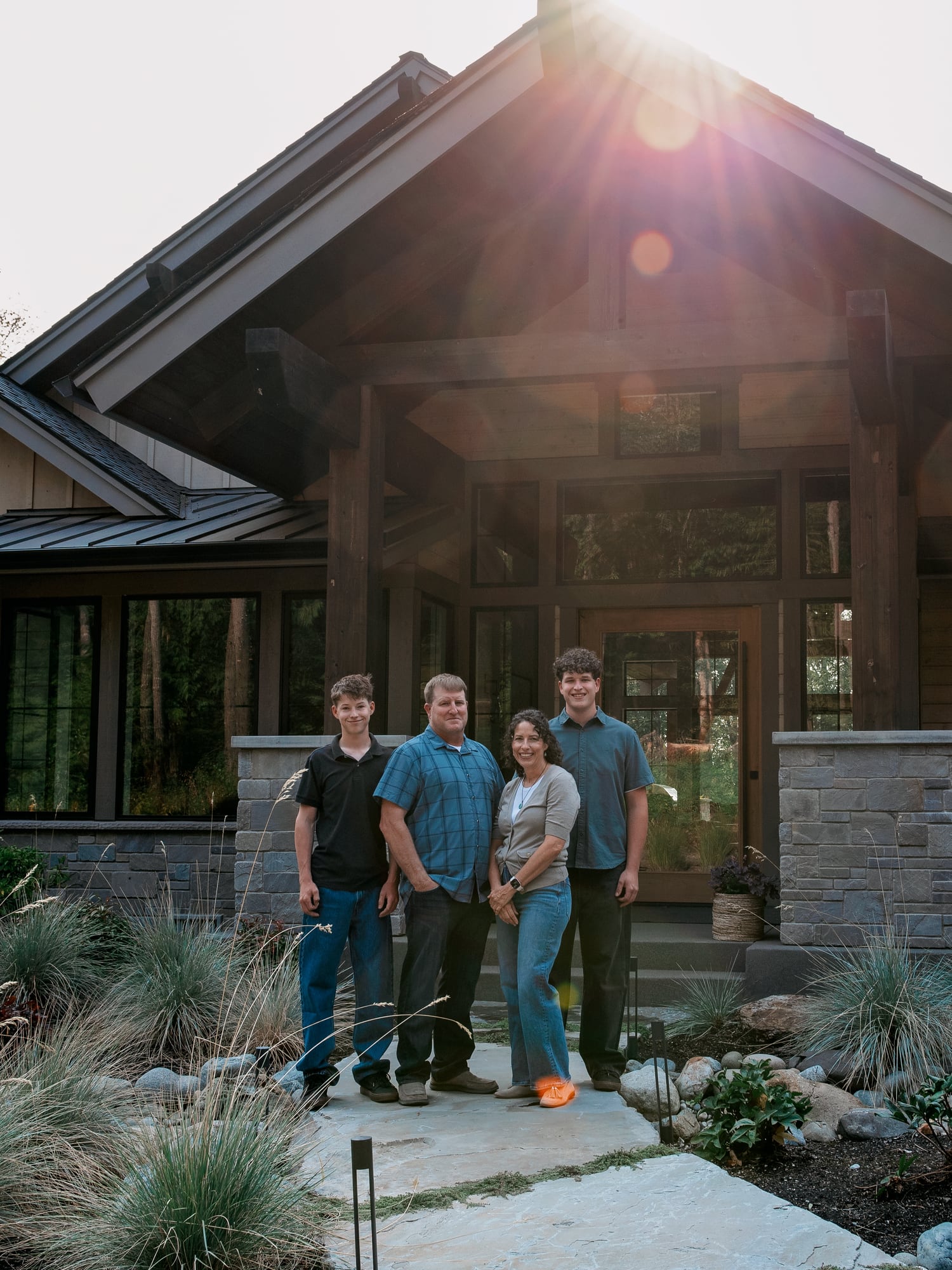 Jeremy VonBargen with his wife Shelley and their sons Lane and Cael